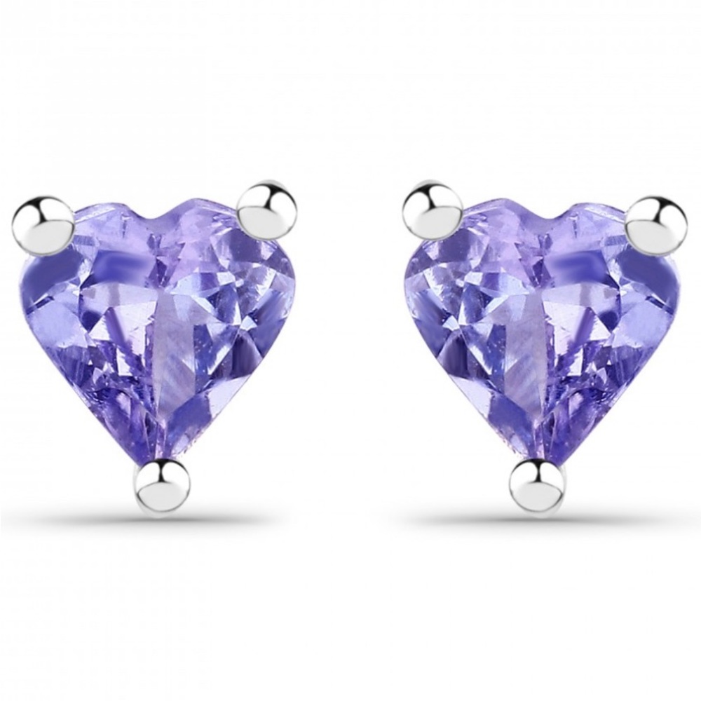 NWOT 0.90 CTW Tanzanite Rhodium over 925 Sterling Silver Designer Earrings